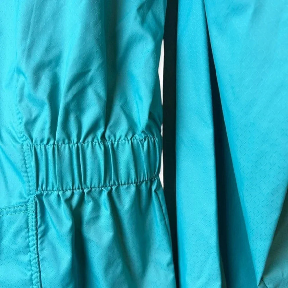 Columbia Turquoise Cinched  Waist Windbreaker - Picture 5 of 10